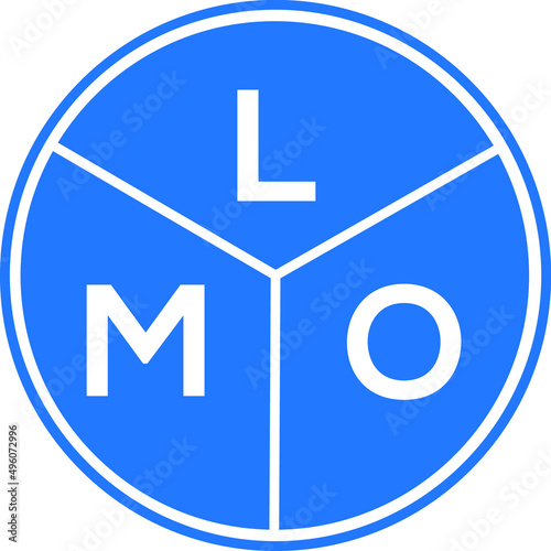 LMO letter logo design on White background. LMO creative Circle letter logo concept. LMO letter design. 