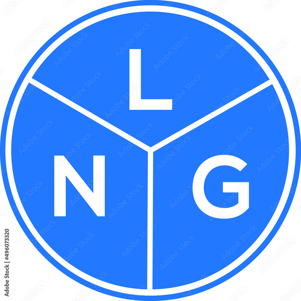 LNG letter logo design on White background. LNG creative Circle letter logo concept. LNG letter design. LNG letter logo design on White background. LNG creative Circle letter logo concept. LNG letter design.