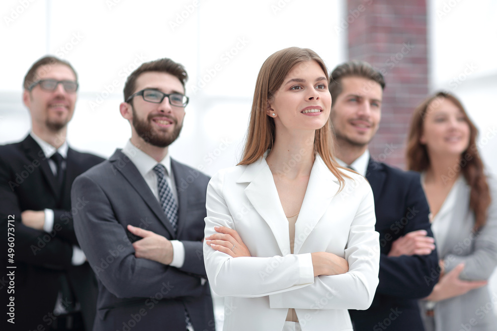 successful business team standing together. successful business team standing together.