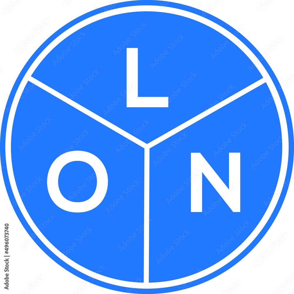 LON letter logo design on White background. LON creative Circle letter logo concept. LON letter design. LON letter logo design on White background. LON creative Circle letter logo concept. LON letter design.