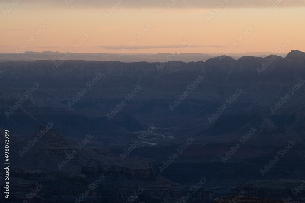 Sunrise at Grandview Point in Grand Canyon National Park South Rim, Arizona, United States