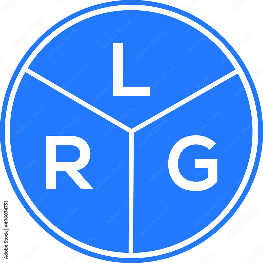 LRG letter logo design on White background. LRG creative Circle letter logo concept. LRG letter design. LRG letter logo design on White background. LRG creative Circle letter logo concept. LRG letter design.