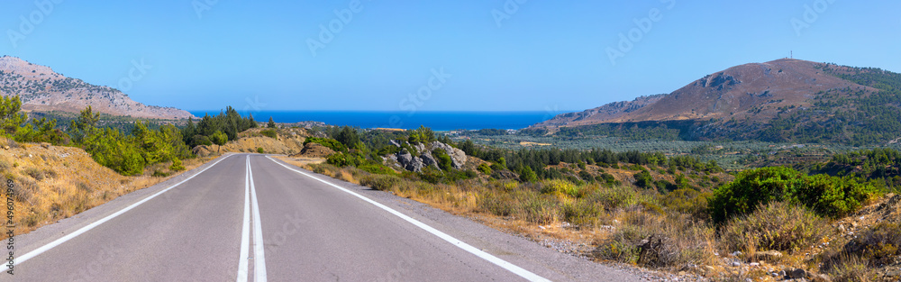 An exciting panoramic view of amazing roads without traffic in a