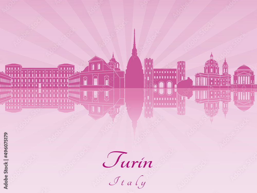 Turin skyline in purple radiant orchid Turin skyline in purple radiant orchid