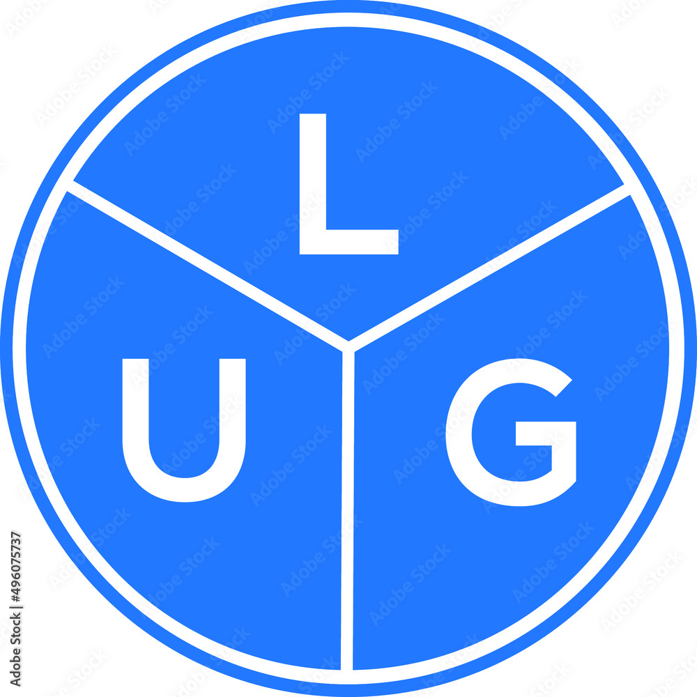 LUG letter logo design on white background. LUG creative circle letter logo concept. LUG letter design. LUG letter logo design on white background. LUG creative circle letter logo concept. LUG letter design.