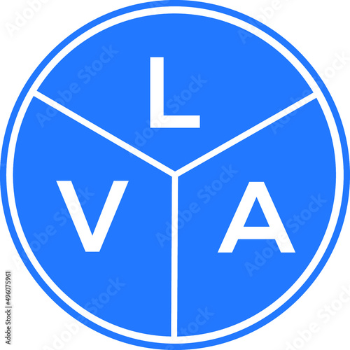 LVA letter logo design on white background. LVA  creative circle letter logo concept. LVA letter design. photo
