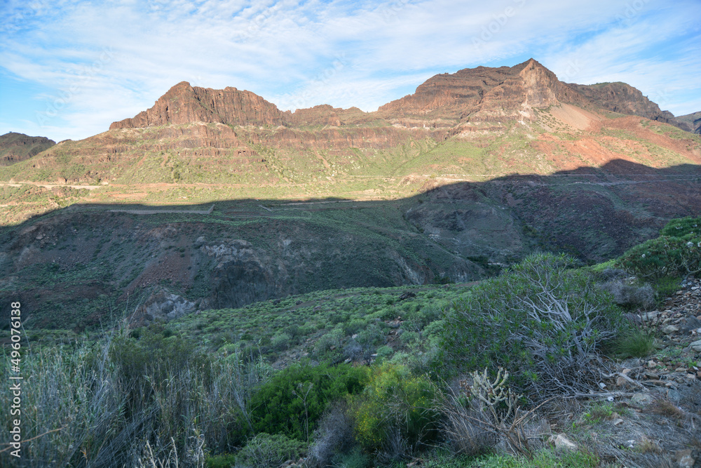 promontorio gran canaria verso il monumento simbolo roque nublo