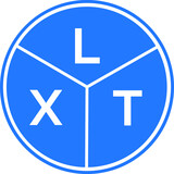 LXT letter logo design on white background. LXT  creative circle letter logo concept. LXT letter design.
