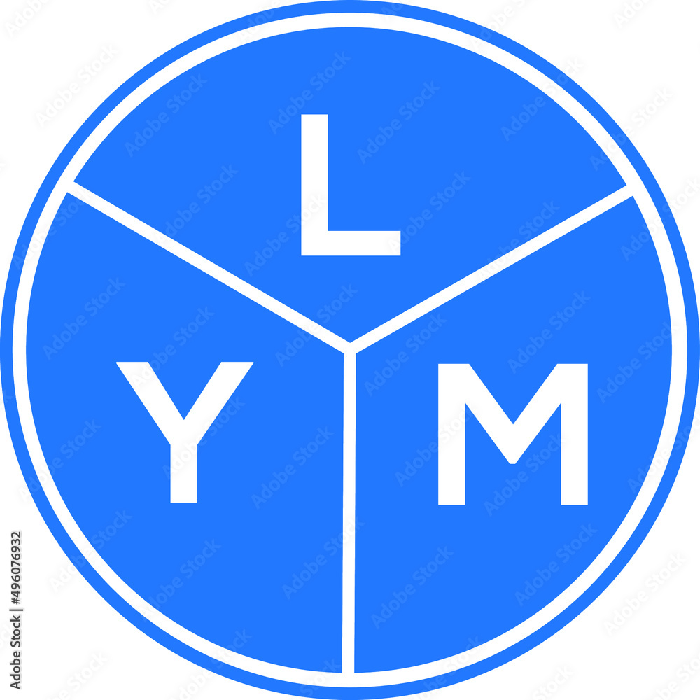 LYM letter logo design on white background. LYM  creative circle letter logo concept. LYM letter design.