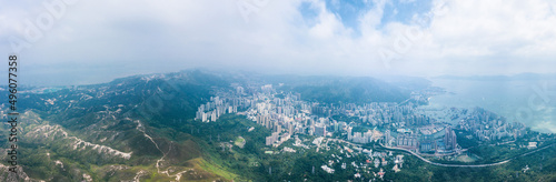 Photography Epic aerial panorama view of Tuen Mun, from Castle Peak, Hong Kong