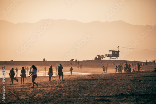 sunset on venice beach