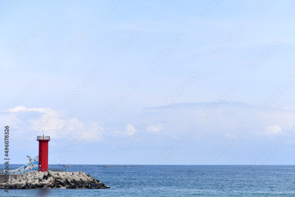 KOREA sea Lighthouse coast scenery nature sandy beach beach horizon whitecaps KOREA sea Lighthouse coast scenery nature sandy beach beach horizon whitecaps