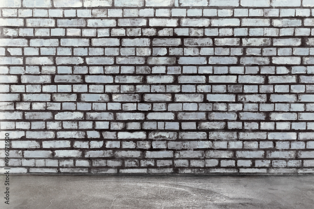 Obraz premium MUR EN BRIQUE CLAIR DÉCOLORÉ