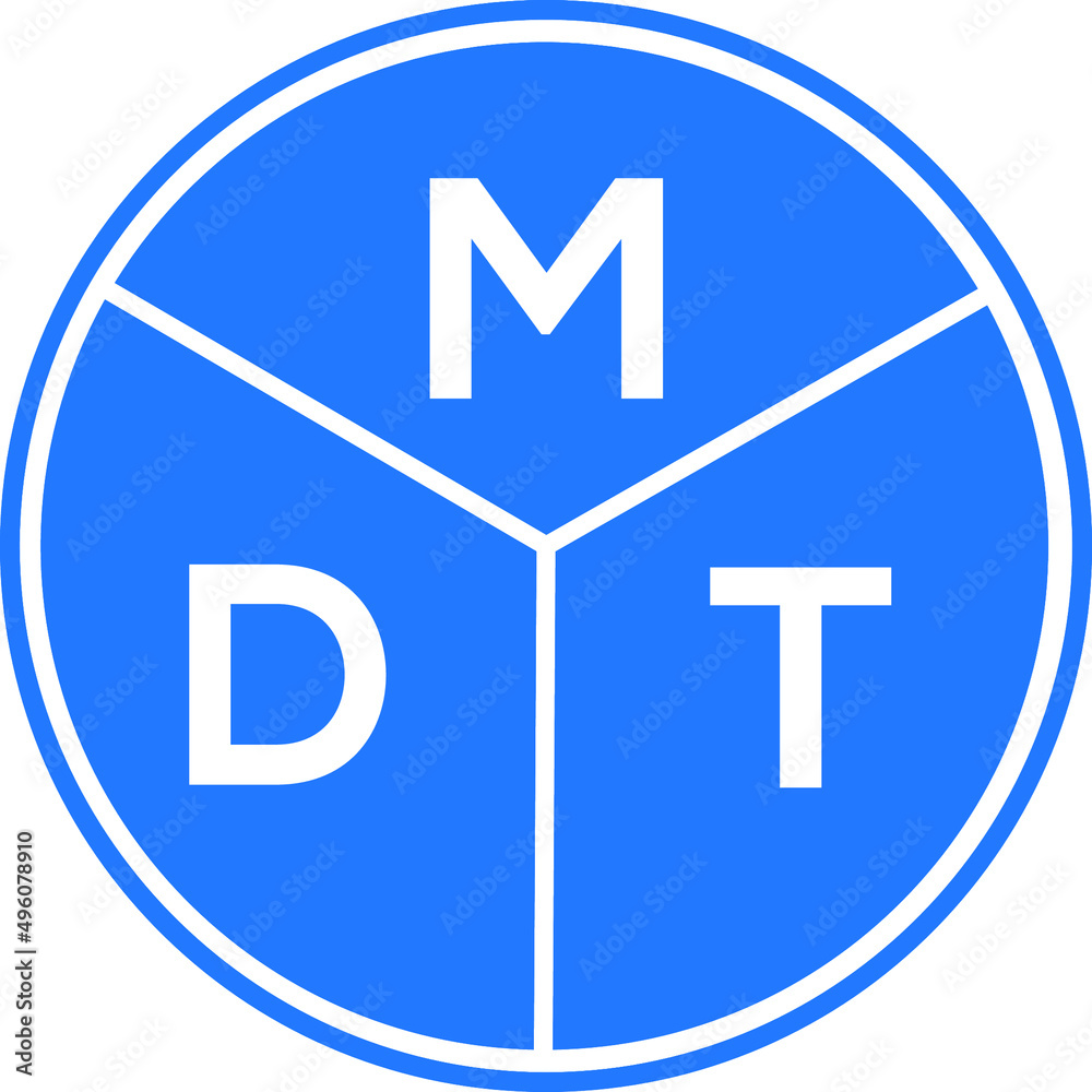 MDT letter logo design on white background. MDT creative circle letter logo concept. MDT letter design. MDT letter logo design on white background. MDT creative circle letter logo concept. MDT letter design.