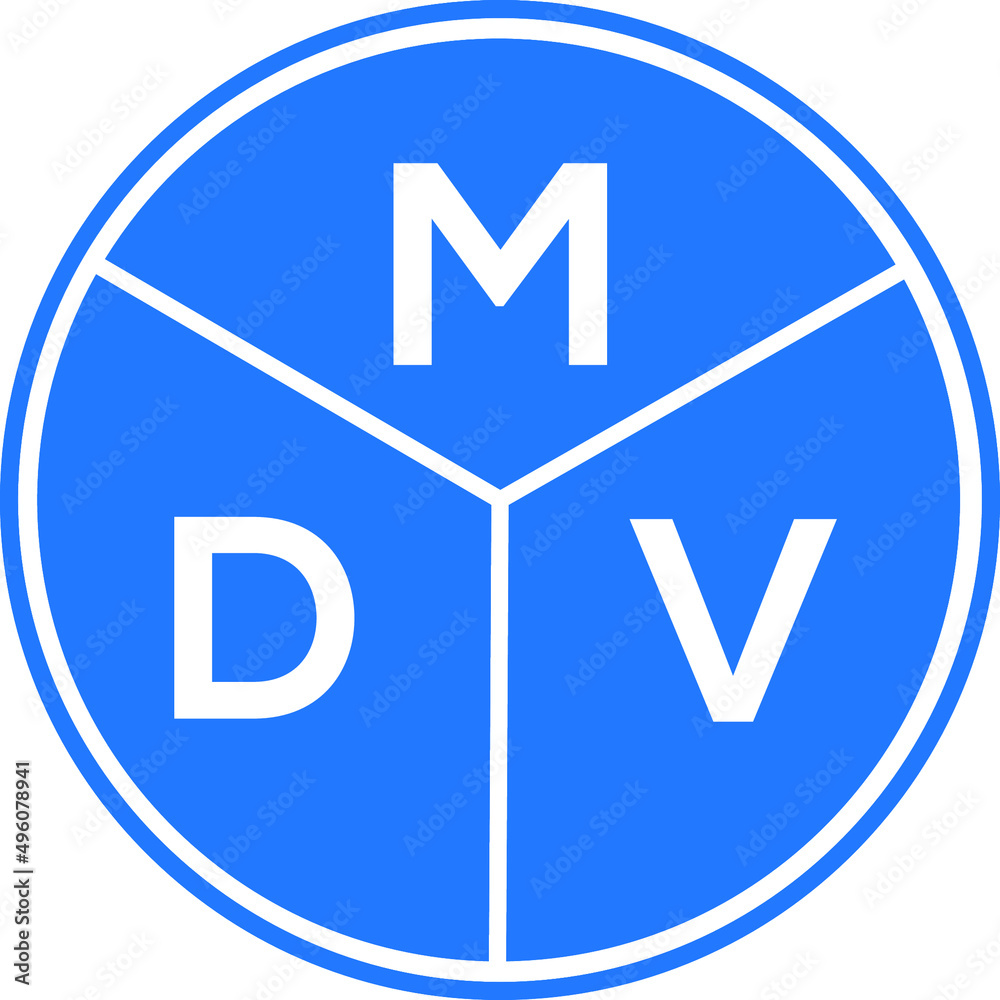 MDV letter logo design on white background. MDV creative circle letter logo concept. MDV letter design. MDV letter logo design on white background. MDV creative circle letter logo concept. MDV letter design.
