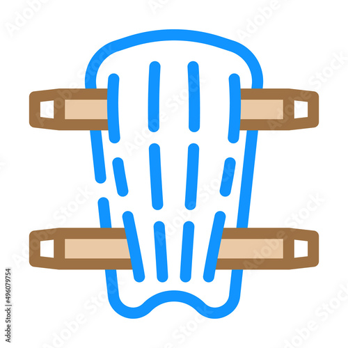 leg protection color icon vector. leg protection sign. isolated symbol illustration