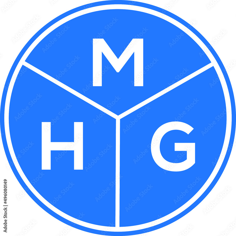 MHG letter logo design on white background. MHG creative circle letter logo concept. MHG letter design. MHG letter logo design on white background. MHG creative circle letter logo concept. MHG letter design.