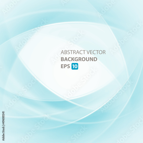 Abstract light blue smooth light lines vector background. Trendy modern design template for banner or poster