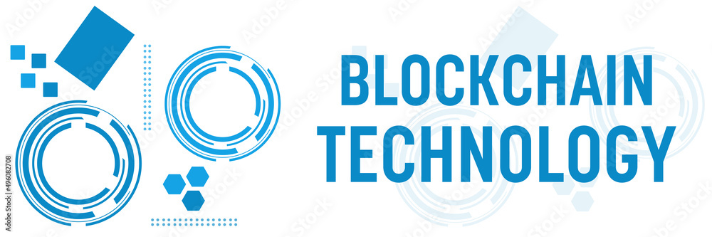 Blockchain Technology Technical Blue White Square Blockchain Technology Technical Blue White Square