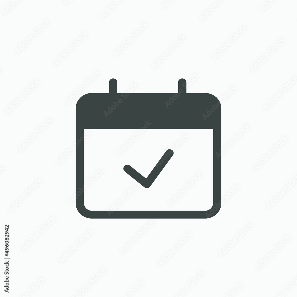 calendar icon vector. month, day, year, time, schedule sign symbol calendar icon vector. month, day, year, time, schedule sign symbol