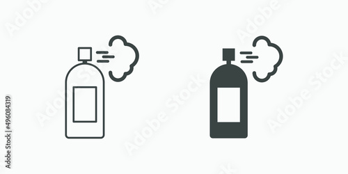 Spray can deodorant vector icon symbol