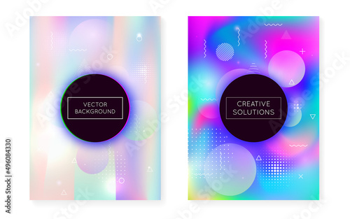 Neon Texture. Hologram Pattern. Minimal Design. Motion Flyer. Violet Tech Background. Space Business Composition. Shiny Vector. Vibrant Dots. Purple Neon Texture