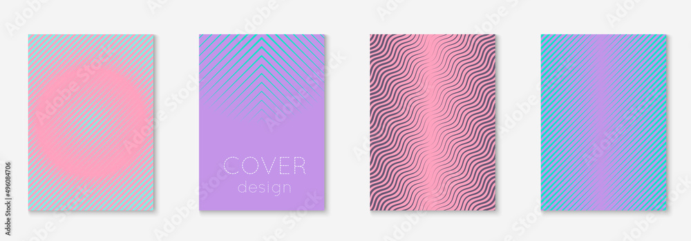 Design magazine cover as template with line geometric element. Design magazine cover as template with line geometric element.
