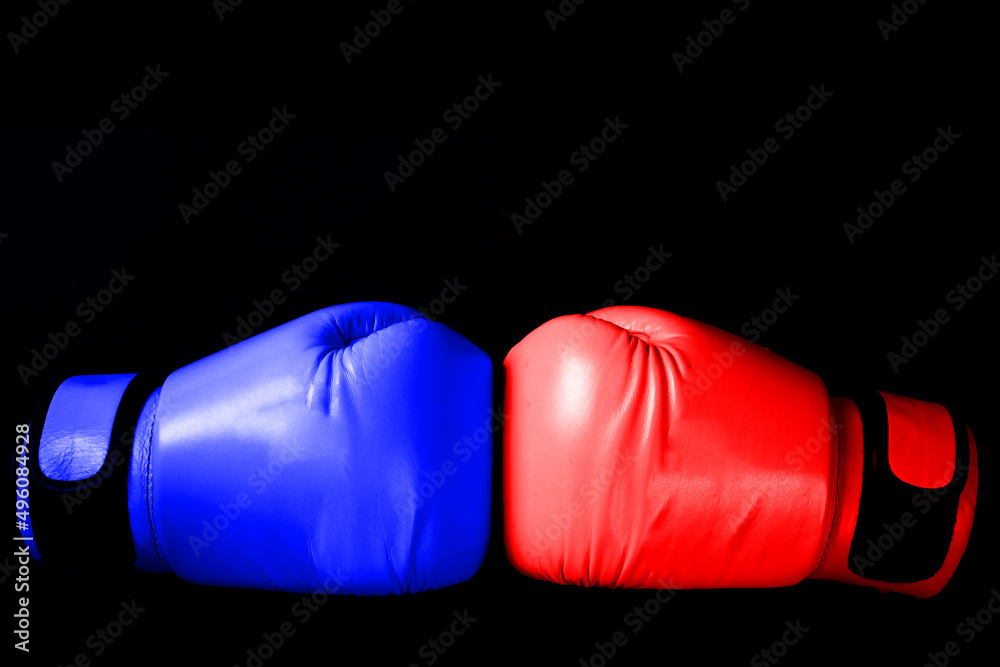 pink Boxing glove in punching  in black background in woman concept