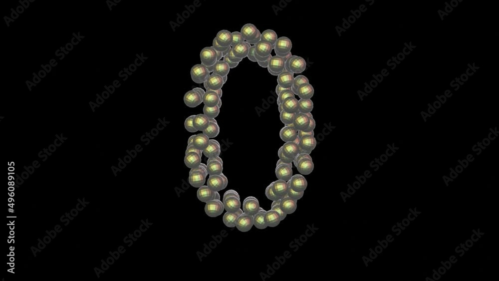 Disco Ball Themed Font Number 0 Disco Ball Themed Font Number 0