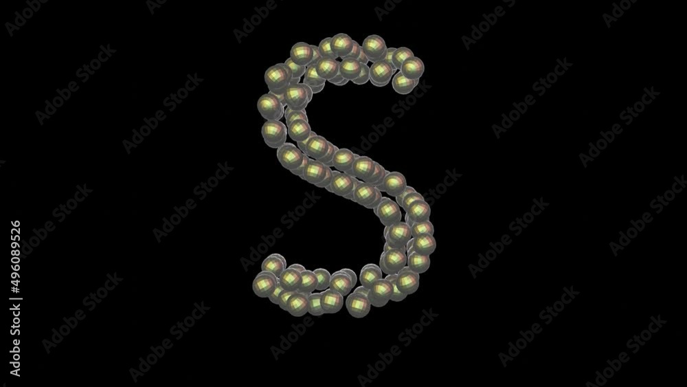 Disco Ball Themed Font Letter S Disco Ball Themed Font Letter S