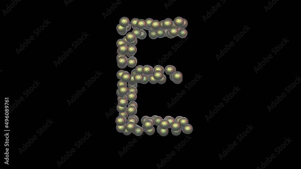 Disco Ball Themed Font Letter E Disco Ball Themed Font Letter E