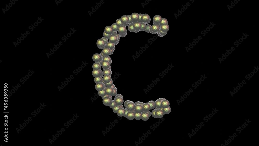 Disco Ball Themed Font Letter C Disco Ball Themed Font Letter C
