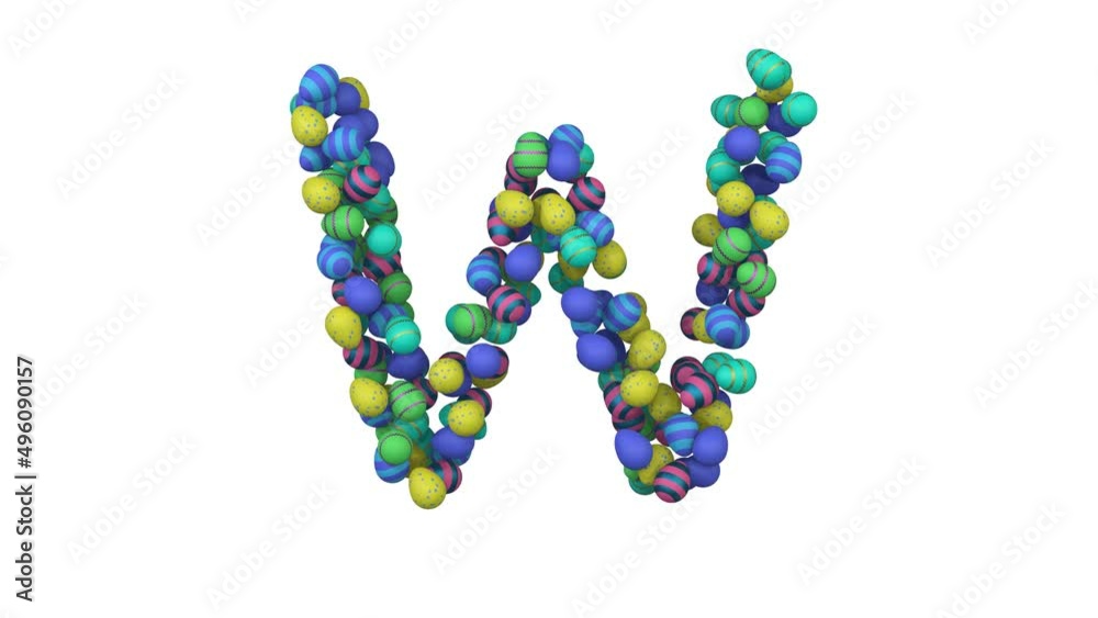 Easter Egg Themed Font Letter W Easter Egg Themed Font Letter W