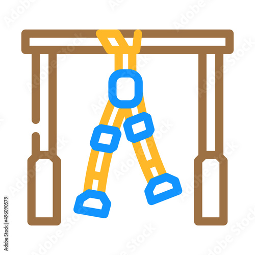 loops trx sport equipment color icon vector. loops trx sport equipment sign. isolated symbol illustration