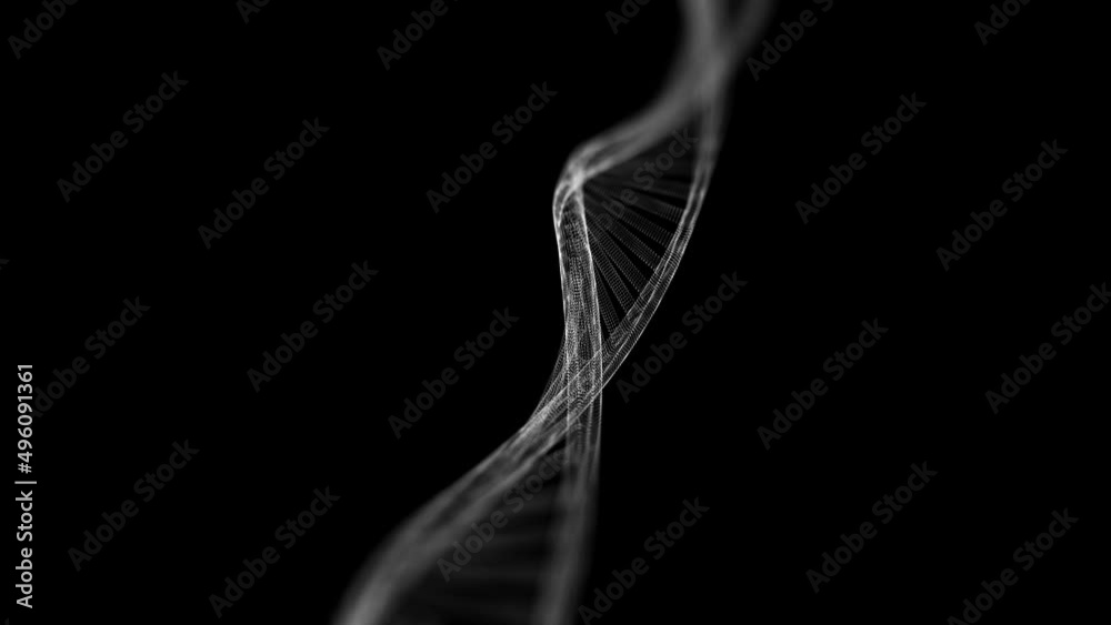 Dna genome rotating seamless animation. Bio genetic medical science. Gene helix model 4k motion background. Molecular biology future concept.