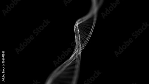 Dna genome rotating seamless animation. Bio genetic medical science. Gene helix model 4k motion background. Molecular biology future concept.