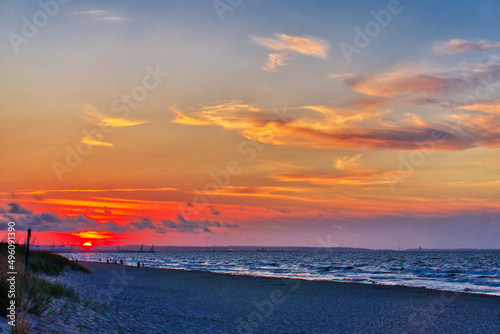 Shore at sunset - Baltic Sea  Poland