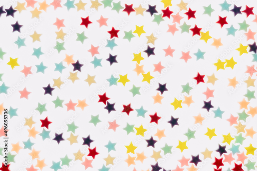 various colored star patterns on a white background