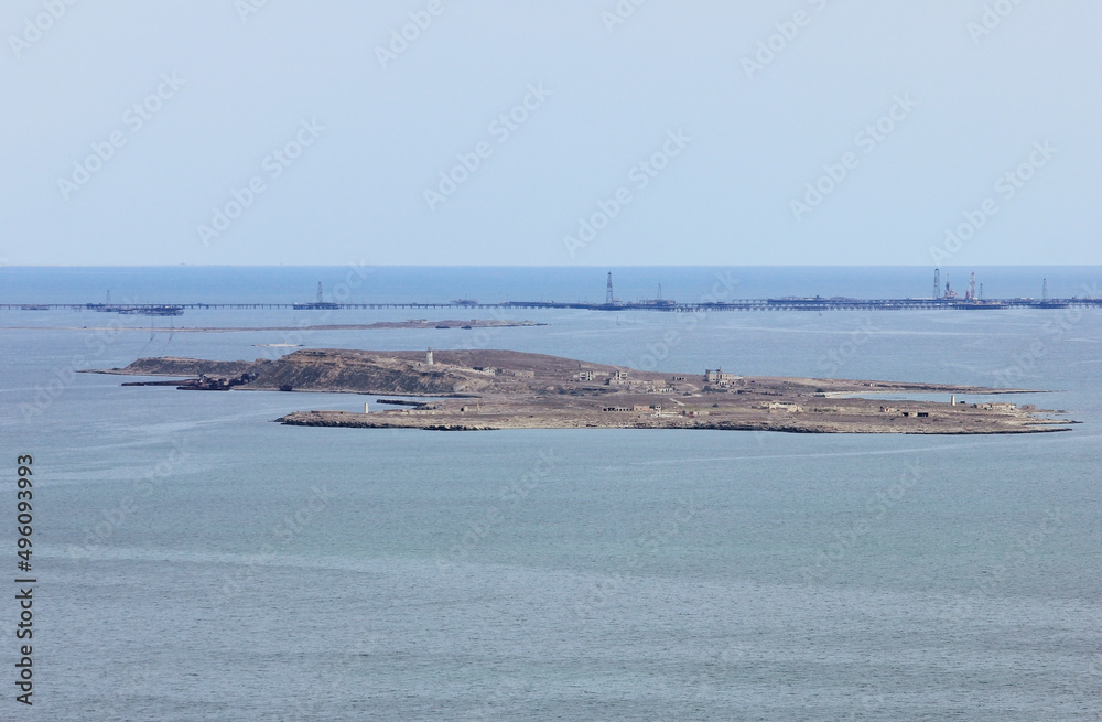 Nargin Island in the Baku Bay.