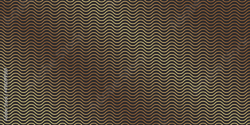Modern geometric luxury background for banner or presentation or header with golden waves on a black.