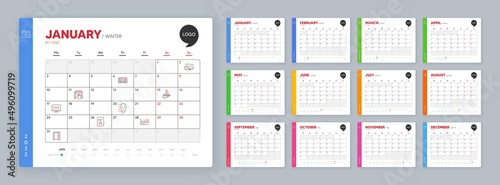 Calendar 2022 month schedule. Face search, Fake news and Financial diagram minimal line icons. Heart, Loan, File settings icons. Parking garage, Market, Open door web elements. Vector