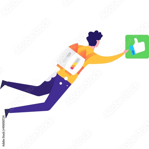 Followers attraction in social media icon vector