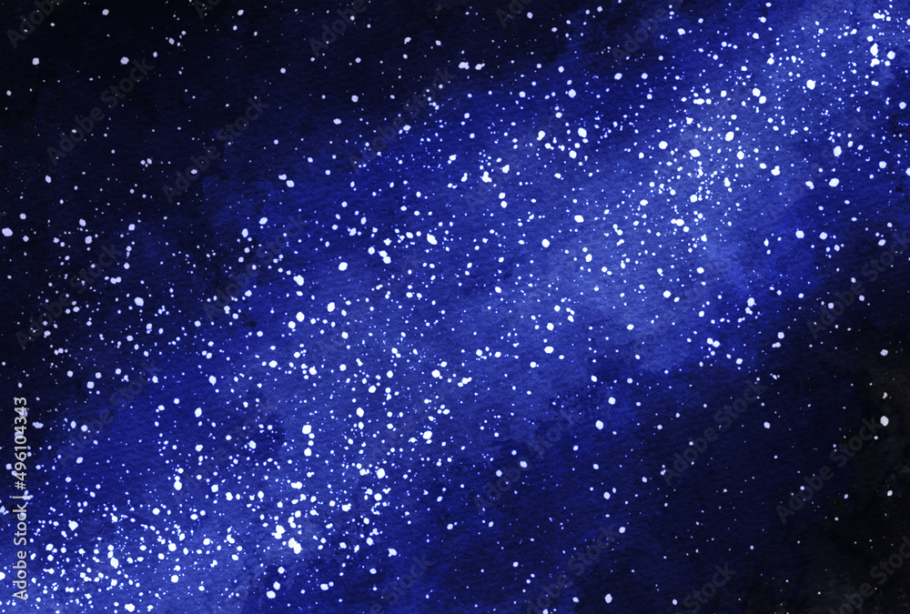 Fototapeta premium 背景素材_水彩テクスチャ_夜空