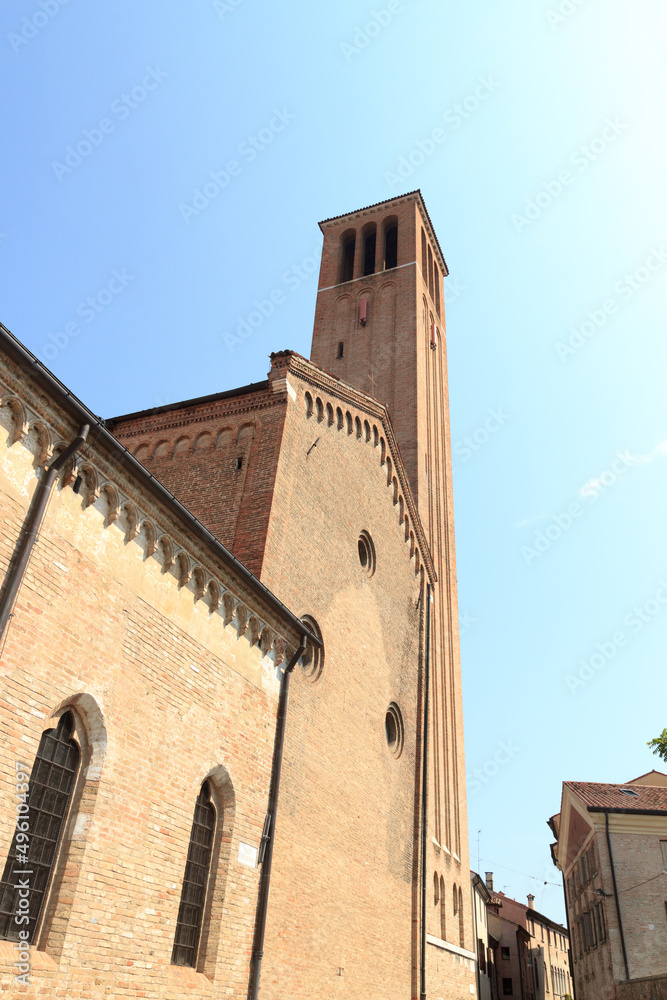 Church Chiesa di San Francesco and bell tower in Treviso, Italy