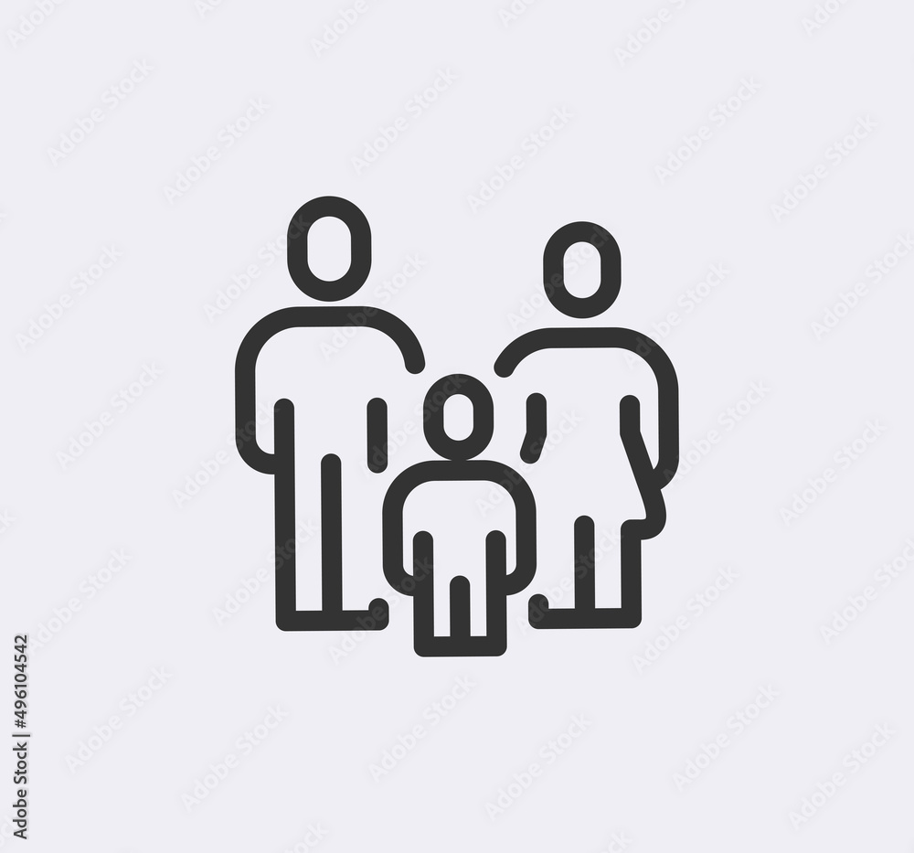 Immigration, refugees line icon set Immigration, refugees line icon set