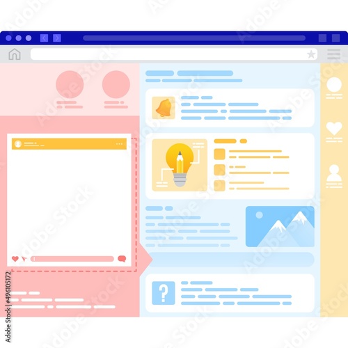 Idea for blog creation icon vector isolated