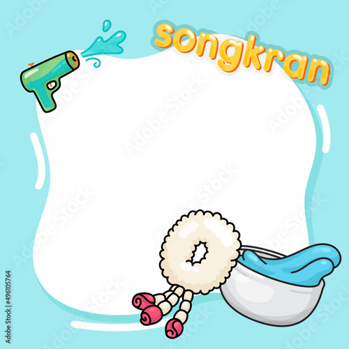 songkran thailand festival during the month of April doodle card