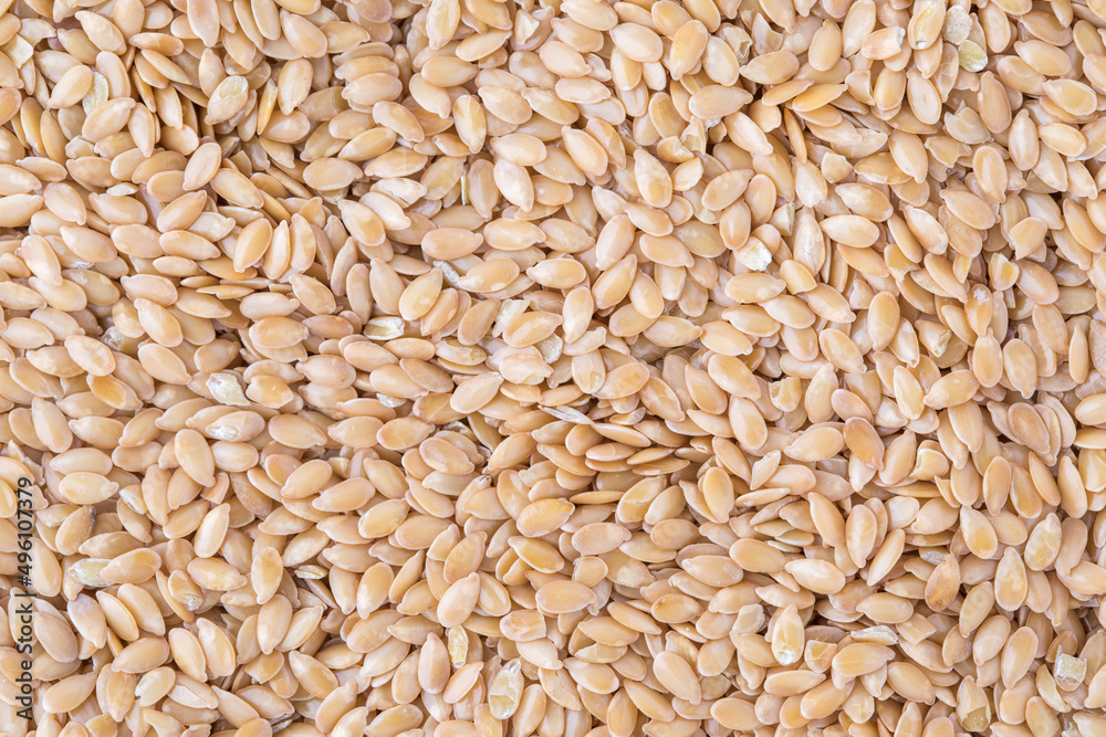 Flax seeds background, close up, linen seeds white, organic food Flax seeds background, close up, linen seeds white, organic food