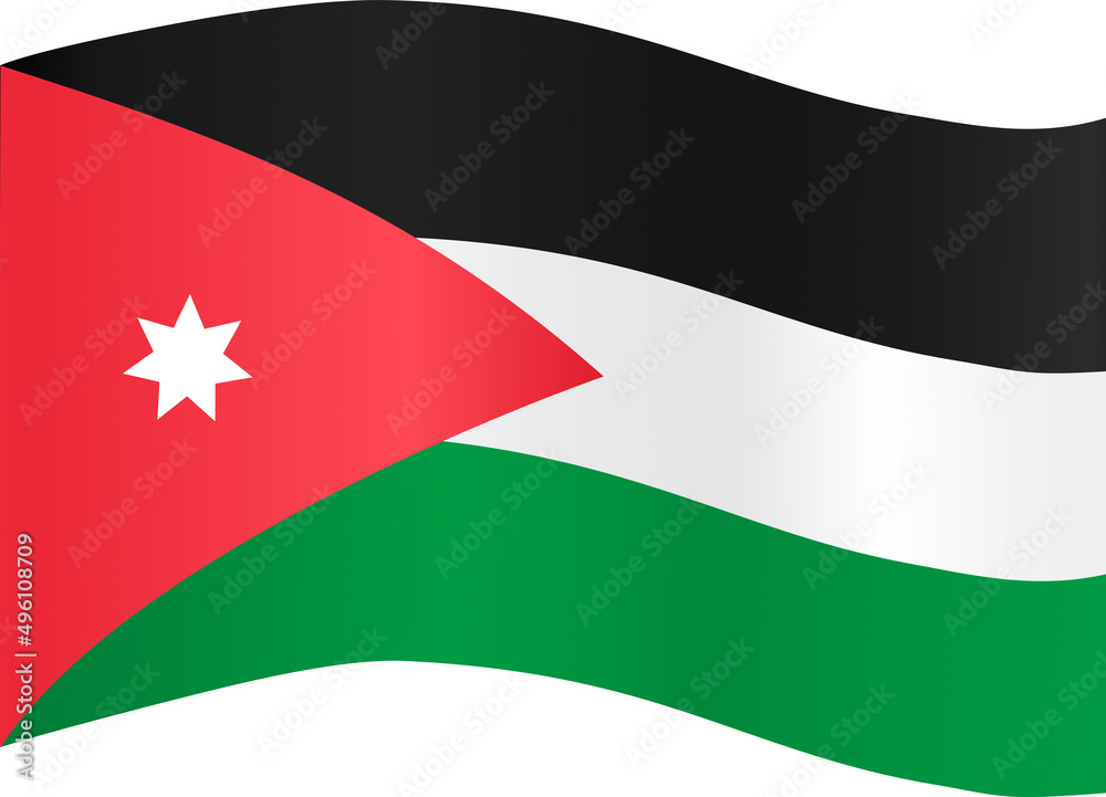 Jordan flag wave isolated on png or transparent background,Symbol Jordan,template for banner,card,advertising ,promote,and business matching country poster, vector illustration Jordan flag wave isolated on png or transparent background,Symbol Jordan,template for banner,card,advertising ,promote,and business matching country poster, vector illustration