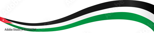 Jordan flag wave  isolated  on png or transparent background,Symbol Jordan,template for banner,card,advertising ,promote,and business matching country poster, vector illustration